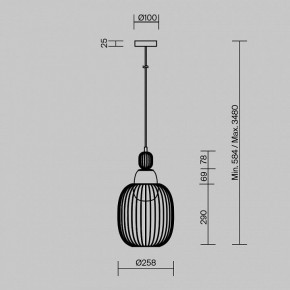 Подвесной светильник Maytoni Levitation MOD376PL-01G1 в Лесном - lesnoy.mebel24.online | фото 5