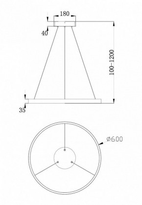 Подвесной светильник Maytoni Rim MOD058PL-L32W4K в Лесном - lesnoy.mebel24.online | фото 3