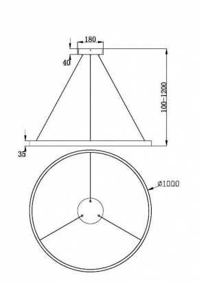 Подвесной светильник Maytoni Rim MOD058PL-L54BSK в Лесном - lesnoy.mebel24.online | фото 3