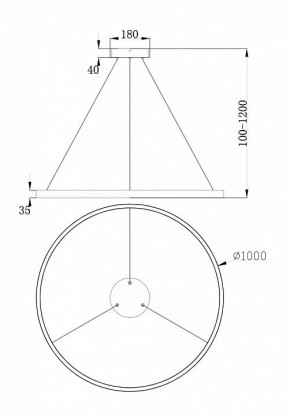 Подвесной светильник Maytoni Rim MOD058PL-L54W4K в Лесном - lesnoy.mebel24.online | фото 4