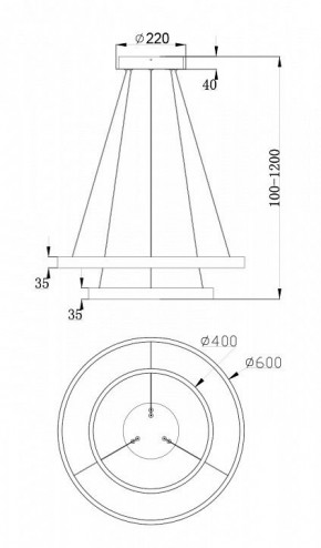 Подвесной светильник Maytoni Rim MOD058PL-L55BS4K в Лесном - lesnoy.mebel24.online | фото 7