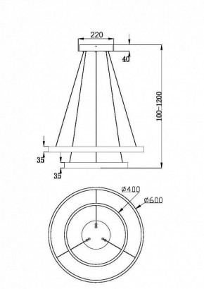 Подвесной светильник Maytoni Rim MOD058PL-L55BSK в Лесном - lesnoy.mebel24.online | фото 4