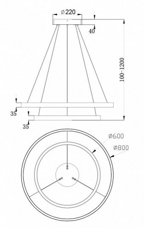 Подвесной светильник Maytoni Rim MOD058PL-L74BS4K в Лесном - lesnoy.mebel24.online | фото 7