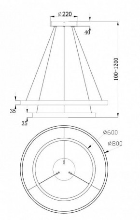 Подвесной светильник Maytoni Rim MOD058PL-L74W4K в Лесном - lesnoy.mebel24.online | фото 6