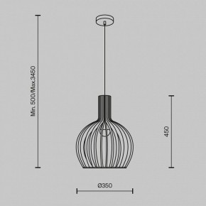 Подвесной светильник Maytoni Roots MOD194PL-01W в Лесном - lesnoy.mebel24.online | фото 3