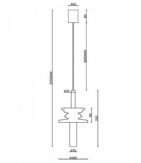 Подвесной светильник Maytoni Sound Wave MOD255PL-01B2 в Лесном - lesnoy.mebel24.online | фото 4