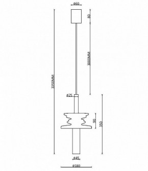 Подвесной светильник Maytoni Sound Wave MOD255PL-01B3 в Лесном - lesnoy.mebel24.online | фото 4