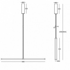 Подвесной светильник Maytoni Supersymmetry P096PL-L11BK1 в Лесном - lesnoy.mebel24.online | фото 4