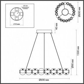 Подвесной светильник Odeon Light Crystal 5007/60L в Лесном - lesnoy.mebel24.online | фото 5