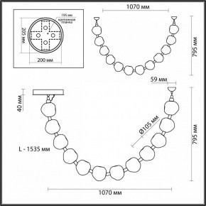 Подвесной светильник Odeon Light Jemstone 5085/48L в Лесном - lesnoy.mebel24.online | фото 7