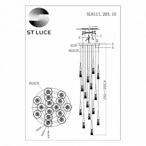 Подвесной светильник ST-Luce Sollen SL6111.203.15 в Лесном - lesnoy.mebel24.online | фото 3