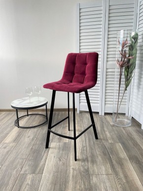 Полубарный стул CHILLI-QB SQUARE винный #16, велюр / черный каркас (H=66cm) М-City в Лесном - lesnoy.mebel24.online | фото 4