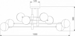 Потолочная люстра Eurosvet Nuvola 70129/8 латунь в Лесном - lesnoy.mebel24.online | фото 3