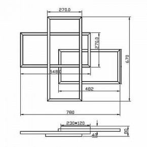 Потолочная люстра Maytoni Line MOD016CL-L80BK в Лесном - lesnoy.mebel24.online | фото 2