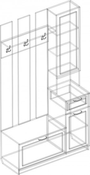 Прихожая Александрия (модульная) в Лесном - lesnoy.mebel24.online | фото 5