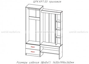 КРИТ-3 Прихожая (Анкор темный/Анкор белый) в Лесном - lesnoy.mebel24.online | фото 2