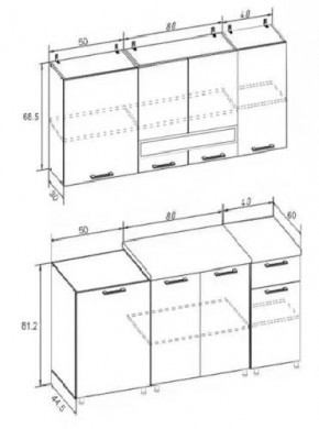 РИО-2 ЛДСП Кухонный гарнитур 1,7 м в Лесном - lesnoy.mebel24.online | фото 7