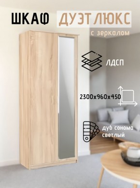 Шкаф 2-х створчатый Дуэт Люкс с зеркалом в Лесном - lesnoy.mebel24.online | фото 7