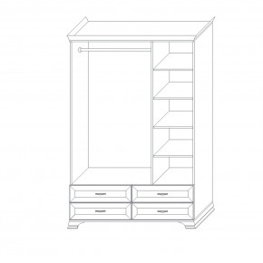 Шкаф 3-х дверный (корпус) Сиена в Лесном - lesnoy.mebel24.online | фото 3