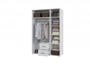 Шкаф 3-х створчатый с ящиками VICTOR (Белый-Бетон) в Лесном - lesnoy.mebel24.online | фото 2