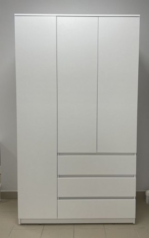 Шкаф 3-ств. с 3 ящиками "Бьянко" в Лесном - lesnoy.mebel24.online | фото 3