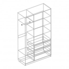 Шкаф 3-ств. с 3 ящиками "Бьянко" в Лесном - lesnoy.mebel24.online | фото 5