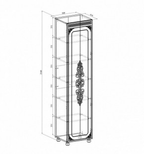 Шкаф для белья Ассоль плюс АС-531К в Лесном - lesnoy.mebel24.online | фото 2