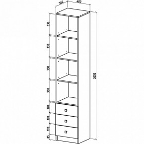 Шкаф для белья Бостон-3 в Лесном - lesnoy.mebel24.online | фото 3