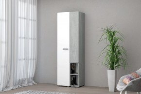 Шкаф Эльза (Бетонный Камень/Белый) в Лесном - lesnoy.mebel24.online | фото 1