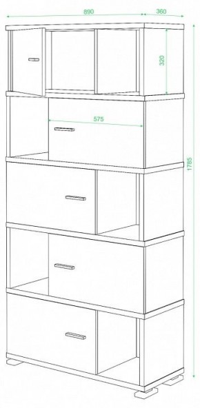 Шкаф комбинированный Домино СБ-30/5 в Лесном - lesnoy.mebel24.online | фото 3