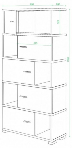 Шкаф комбинированный Домино СБ-30/5 в Лесном - lesnoy.mebel24.online | фото 2