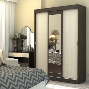 Шкаф-купе Басса ШКК 551 венге-дуб шимо светлый/темный в Лесном - lesnoy.mebel24.online | фото 1