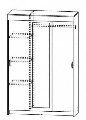 Шкаф-купе Бассо 1300 (Венге/Дуб белфорд) в Лесном - lesnoy.mebel24.online | фото 2