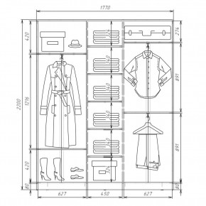 Шкаф-купе ХИТ 22-4-18-111 (420) в Лесном - lesnoy.mebel24.online | фото 2