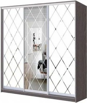Шкаф-купе ХИТ 24-20/2-666 РОМБ БОЛЬШОЙ МАТОВЫЙ в Лесном - lesnoy.mebel24.online | фото