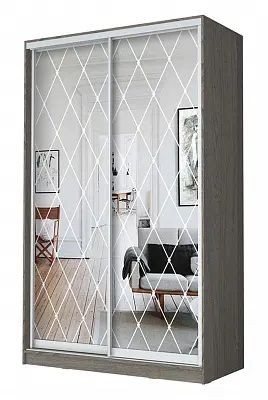 Шкаф-купе ХИТ 24-4-12/2-66 РОМБ БОЛЬШОЙ в Лесном - lesnoy.mebel24.online | фото