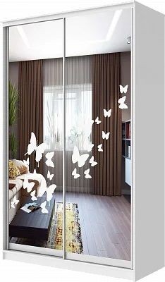 Шкаф-купе ХИТ 24-4-15-66 БАБОЧКИ в Лесном - lesnoy.mebel24.online | фото
