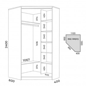 Шкаф-купе ХИТ-У-L-24-64-88 в Лесном - lesnoy.mebel24.online | фото 4