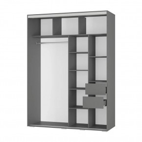 Шкаф-купе Крафт-6 1.6 м ШКК-06 (графит) в Лесном - lesnoy.mebel24.online | фото 2
