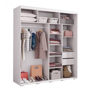 Шкаф-купе Крафт-6 (Ясень Белый) в Лесном - lesnoy.mebel24.online | фото 2