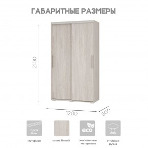 Шкаф-купе ШКК-11 (ясень белый) в Лесном - lesnoy.mebel24.online | фото 7