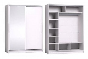 Шкаф-купе Strike/Страйк 1600 с зеркалом (Зеркало/ЛДСП) Белый в Лесном - lesnoy.mebel24.online | фото