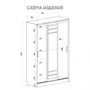 Шкаф-купе Тео ШКК-02 (ясень белый) в Лесном - lesnoy.mebel24.online | фото 6