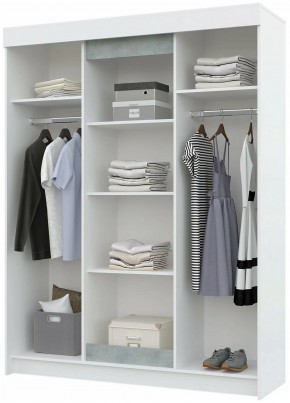 Шкаф-купе VICTOR (Белый-Бетон) в Лесном - lesnoy.mebel24.online | фото 2