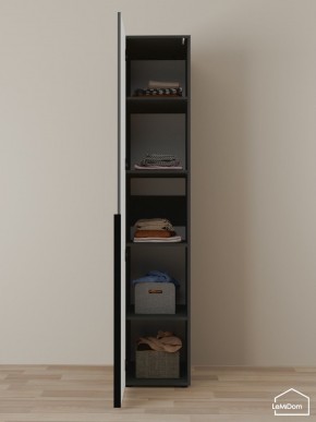Шкаф Linnea MHR-1-2 2050х400х510 (Графит-М 11.1.25) в Лесном - lesnoy.mebel24.online | фото 4