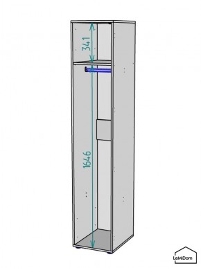 Шкаф Linnea MHR-1 2050х400х510 (Белый-М 11.1.2) в Лесном - lesnoy.mebel24.online | фото 3