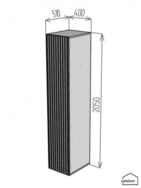 Шкаф Linnea MHR-1-4 2050х400х510 (ДВ-М 11.1.25) в Лесном - lesnoy.mebel24.online | фото 2