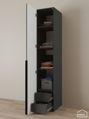 Шкаф Linnea MHR-1-4 2050х400х510 (Графит-М 11.1.25) в Лесном - lesnoy.mebel24.online | фото 6