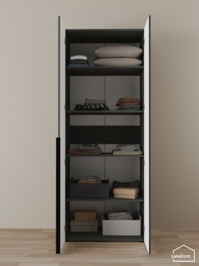 Шкаф Linnea MHR-2-2 2050х800х510 (Графит-М 11.1.25) в Лесном - lesnoy.mebel24.online | фото 4