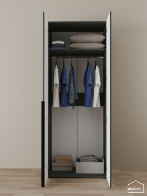 Шкаф Linnea MHR-2 2050х800х510 (Графит-М 11.1.25) в Лесном - lesnoy.mebel24.online | фото 4
